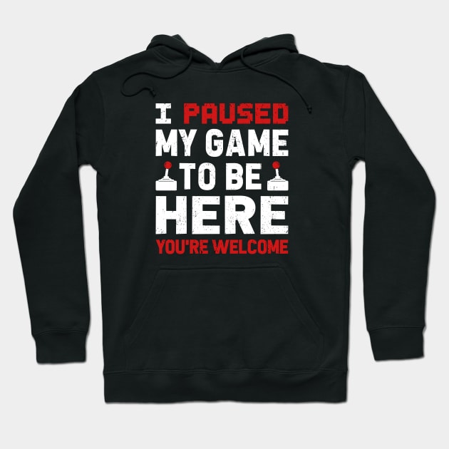 I Paused My Game To Be Here Hoodie by Psych0 Central